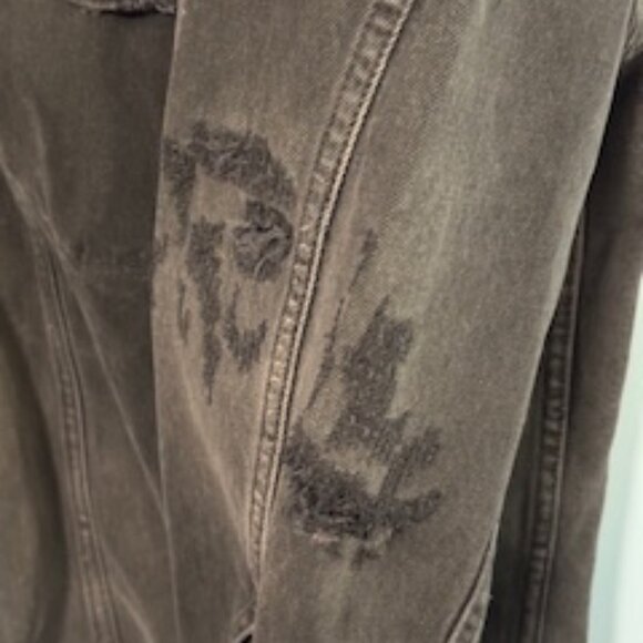 Free People Distressed Jean Jacket * XL * We The Free - Picture 7 of 13